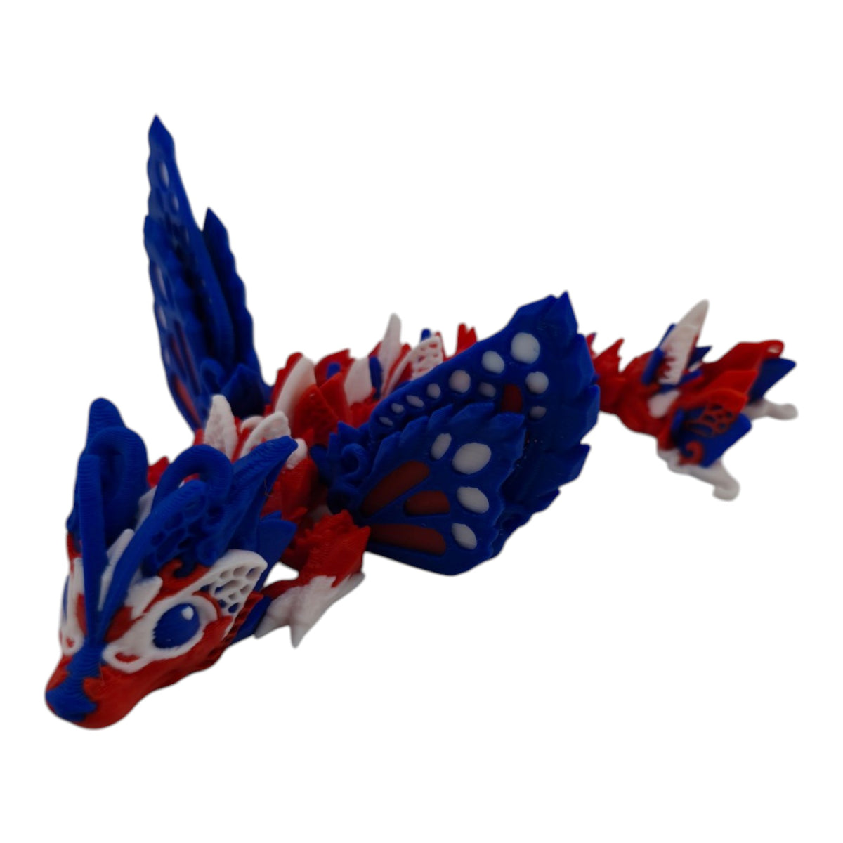 Patriotic Baby Fae Dragon - 6 inch 3D printed collectible