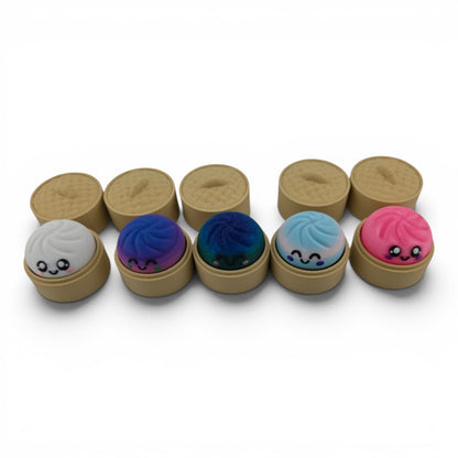 Dumpling Container Clicker – 3D Printed Mechanical Click Sensory Pad for Desk, Stress Relief, Anxiety, ADHD