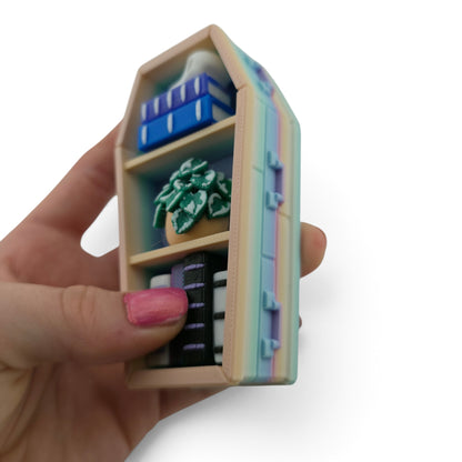 Coffin Shelf Clicker – 3D Printed Fidget | Random Shelf Items | Choose Brown or Black | Gothic Desk Decor