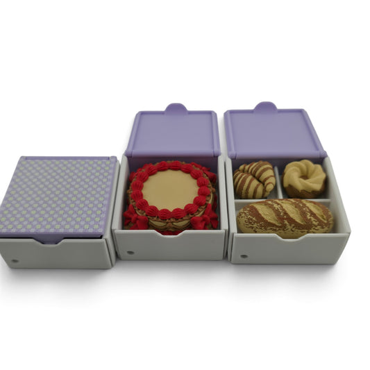 Bakery Box Clicker – 3D Printed Fidget | Openable Lid & Pastries | Cute Collectible Desk Decor