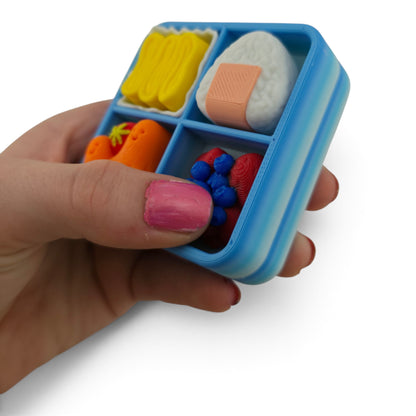 Bento Box Clicker – 3D Printed Fidget | Random Food Inserts | Japanese-Inspired Desk & Collectible Decor