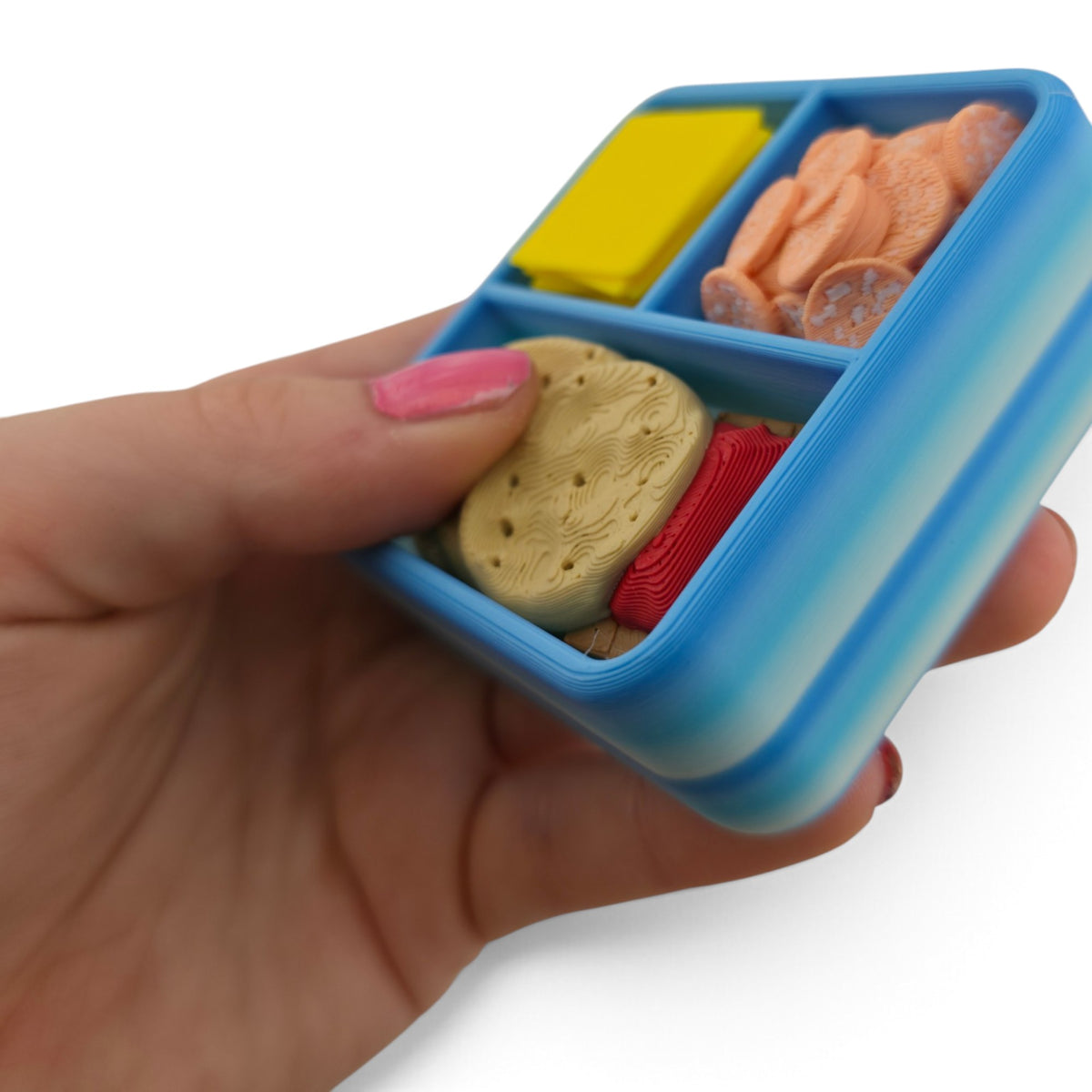Bento Box Clicker – 3D Printed Fidget | Random Food Inserts | Japanese-Inspired Desk & Collectible Decor