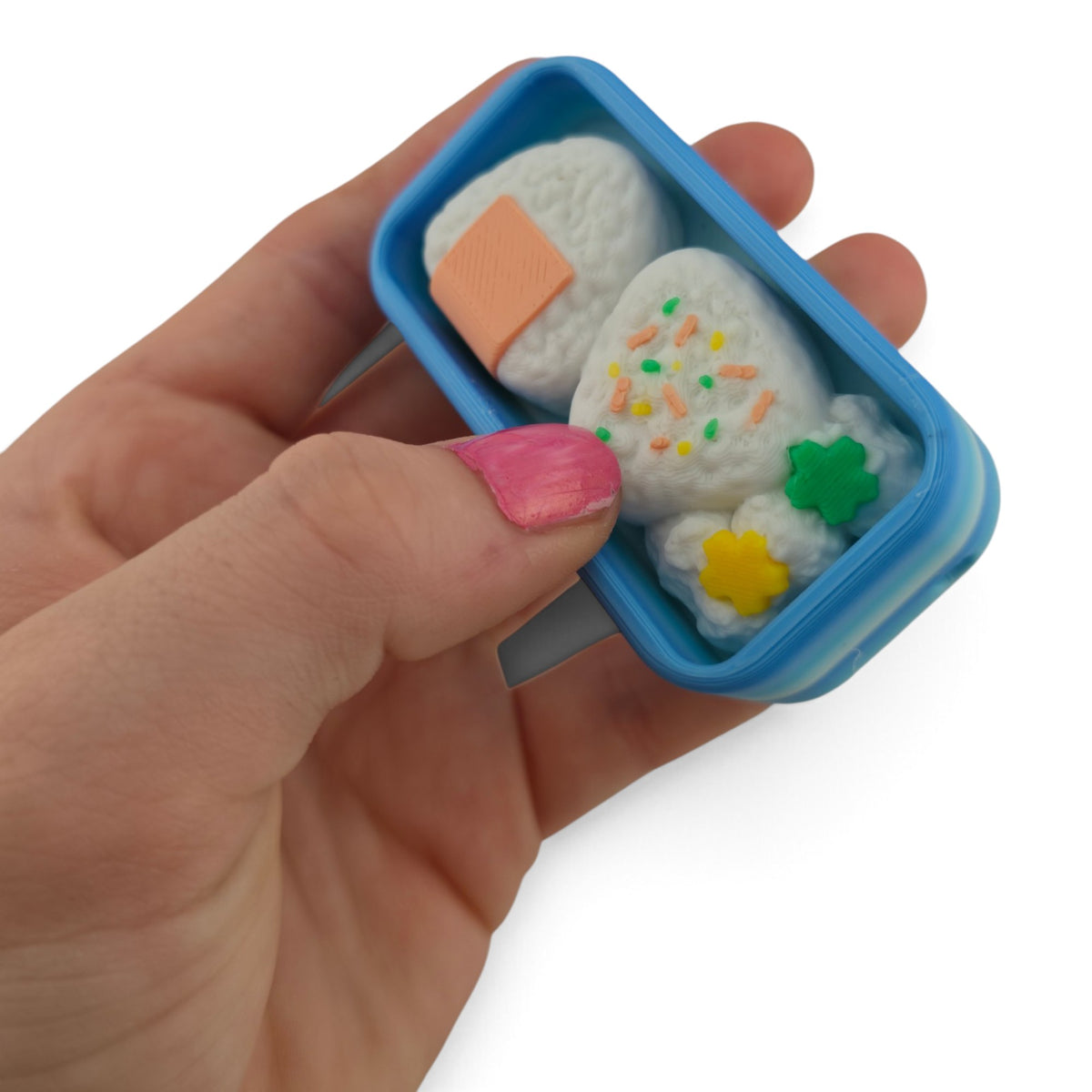Bento Box Clicker – 3D Printed Fidget | Random Food Inserts | Japanese-Inspired Desk & Collectible Decor