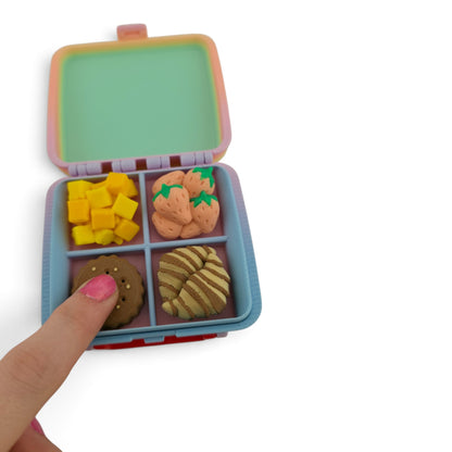 Lunchbox Clicker – 3D Printed Fidget | Movable Handle & Random Food Keycaps | Opening & Closing Lunchbox