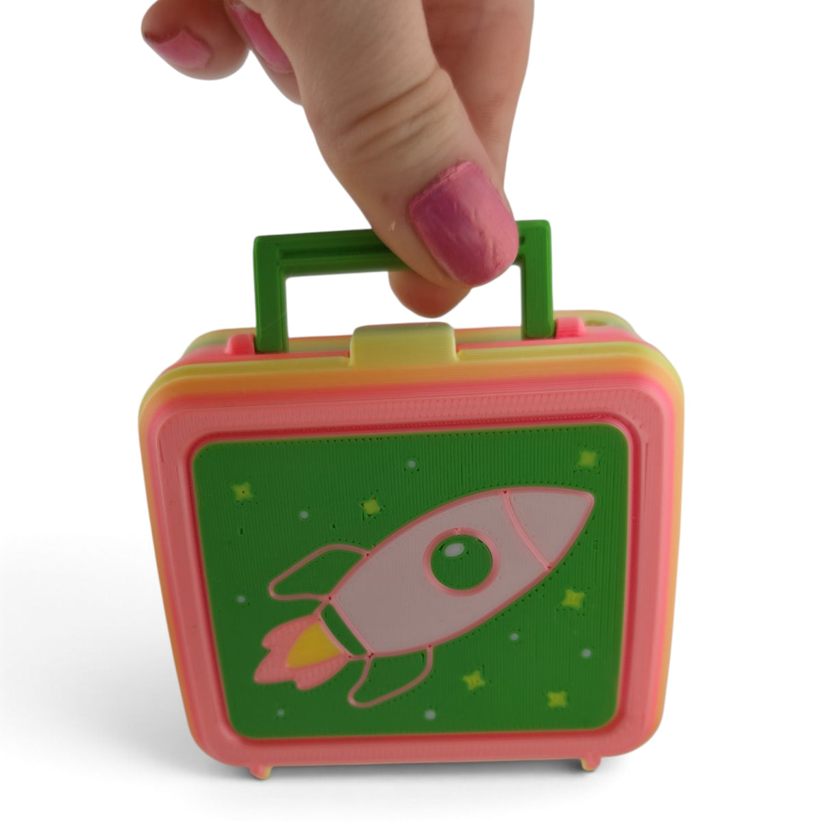 Lunchbox Clicker – 3D Printed Fidget | Movable Handle & Random Food Keycaps | Opening & Closing Lunchbox
