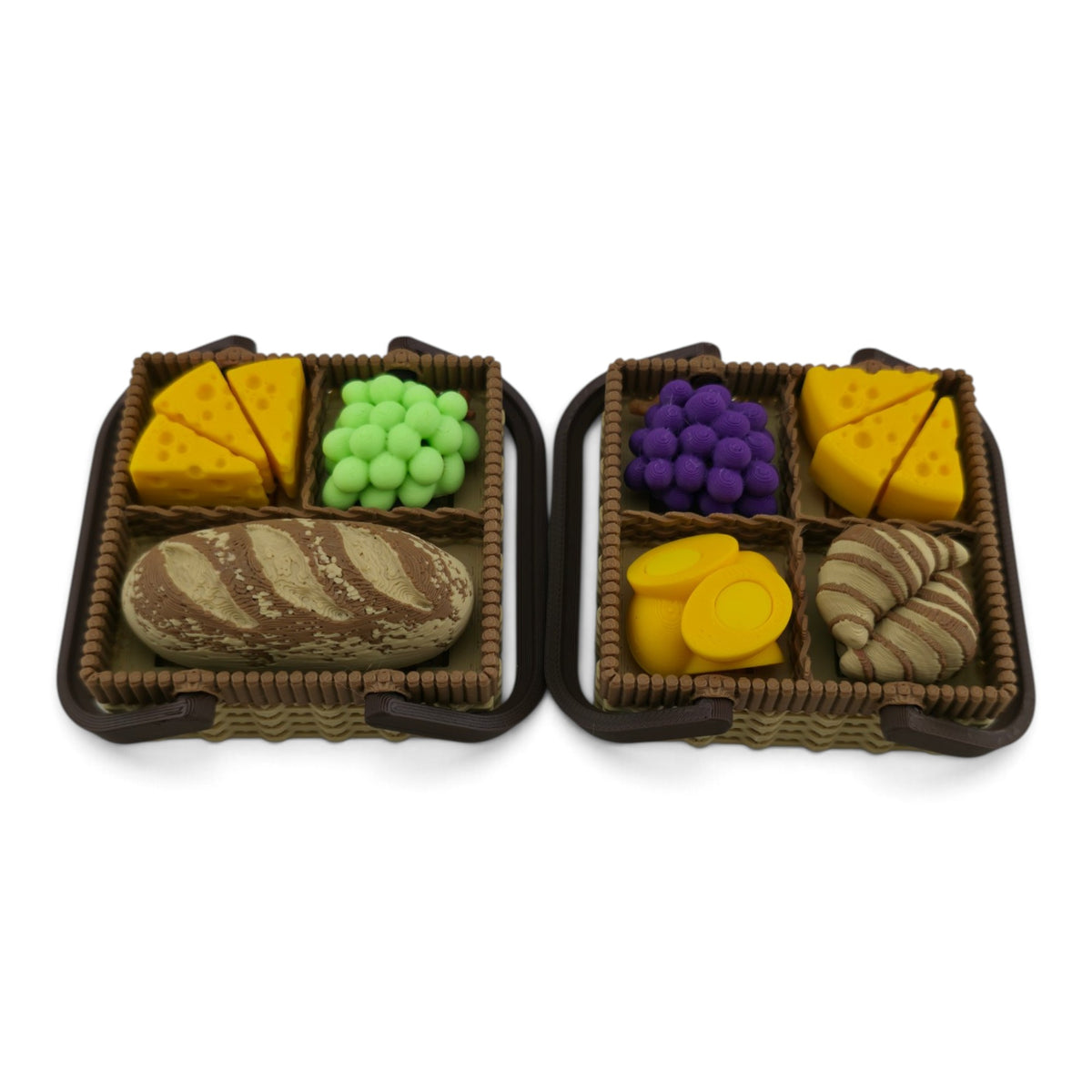 Picnic Basket Multi-Clicker – 3D Printed Fidget | Movable Handles & Random Food Keycaps | Unique Desk & Sensory Toy