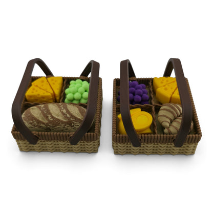 Picnic Basket Multi-Clicker – 3D Printed Fidget | Movable Handles & Random Food Keycaps | Unique Desk & Sensory Toy