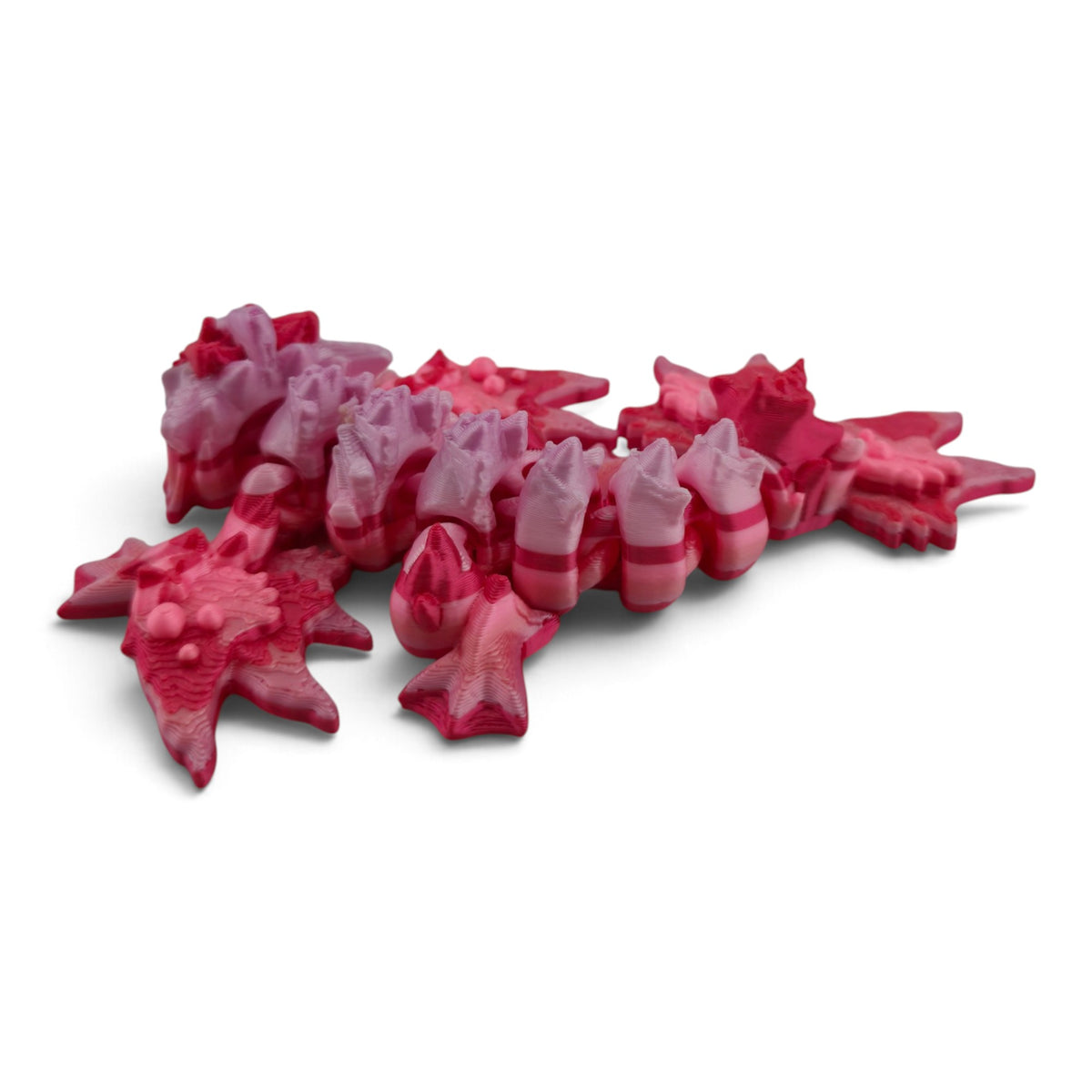 Pink Ocean Dragon – Articulated Fantasy Collectible | 3D Printed Ocean-Inspired Desk & Shelf Decor
