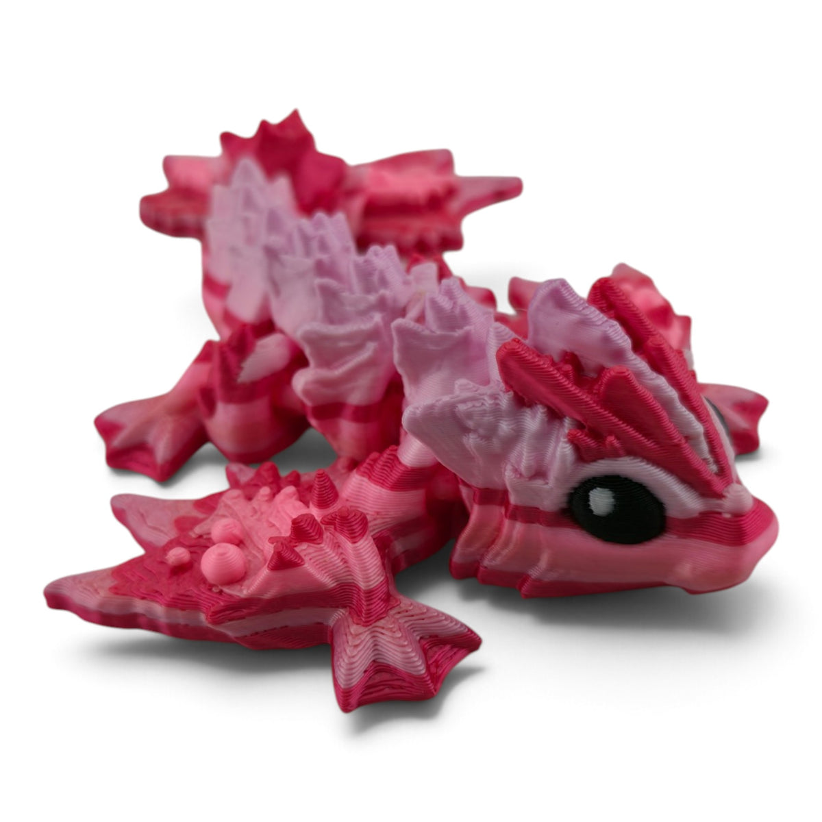 Pink Ocean Dragon – Articulated Fantasy Collectible | 3D Printed Ocean-Inspired Desk & Shelf Decor