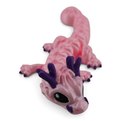 Pink Dumpling Dragon – Articulated Fantasy Collectible | 3D Printed Food-Inspired Desk & Shelf Decor