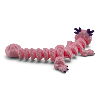 Pink Dumpling Dragon – Articulated Fantasy Collectible | 3D Printed Food-Inspired Desk & Shelf Decor