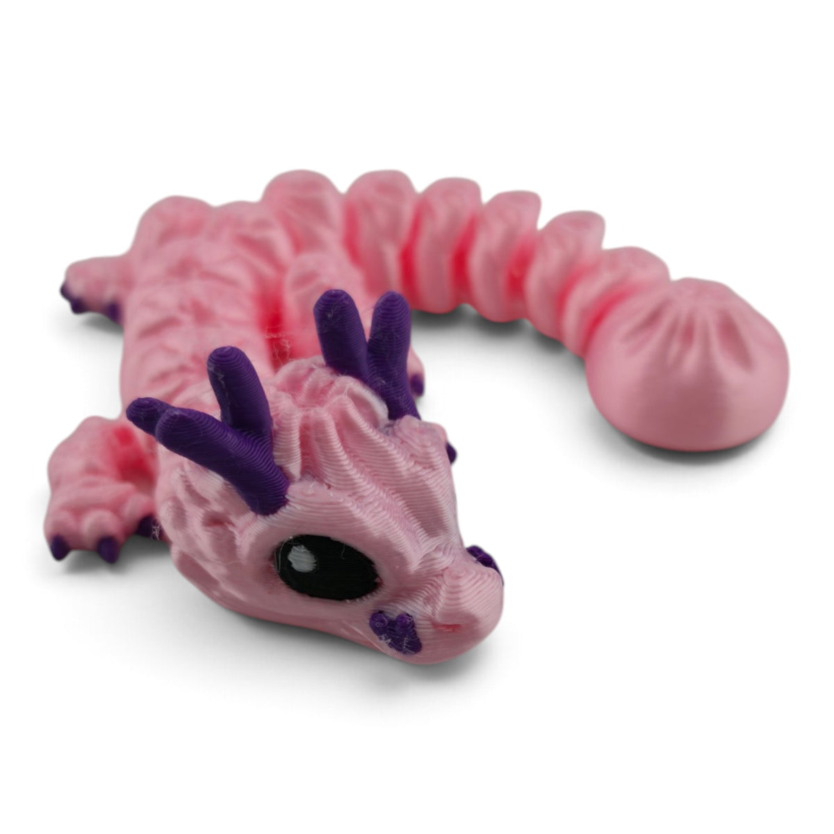 Pink Dumpling Dragon – Articulated Fantasy Collectible | 3D Printed Food-Inspired Desk & Shelf Decor