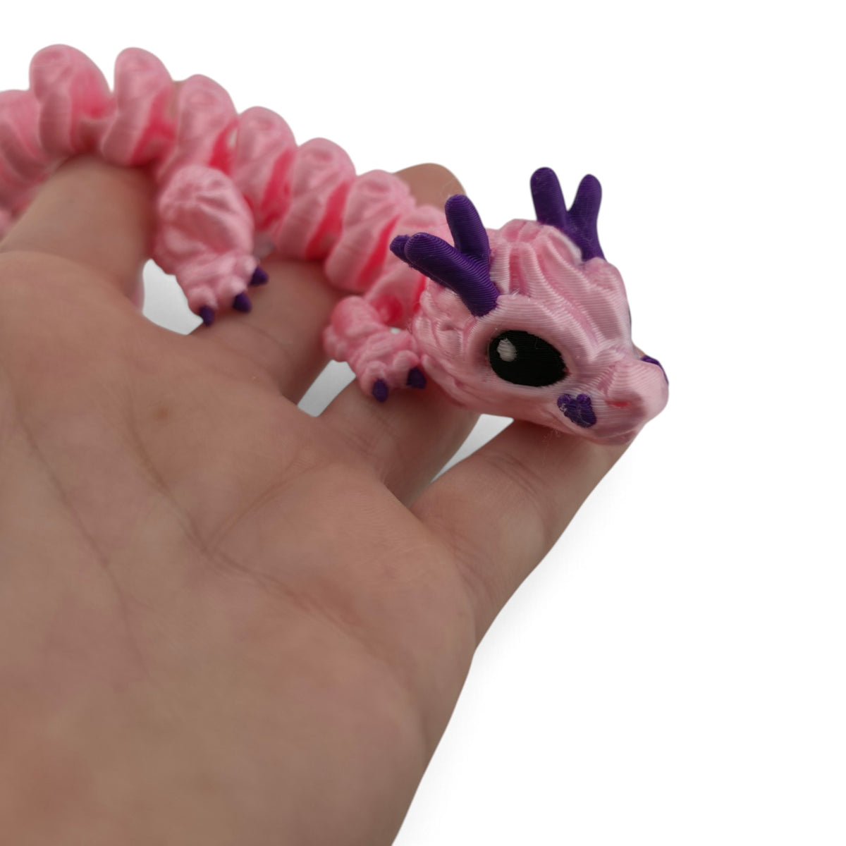 Pink Dumpling Dragon – Articulated Fantasy Collectible | 3D Printed Food-Inspired Desk & Shelf Decor