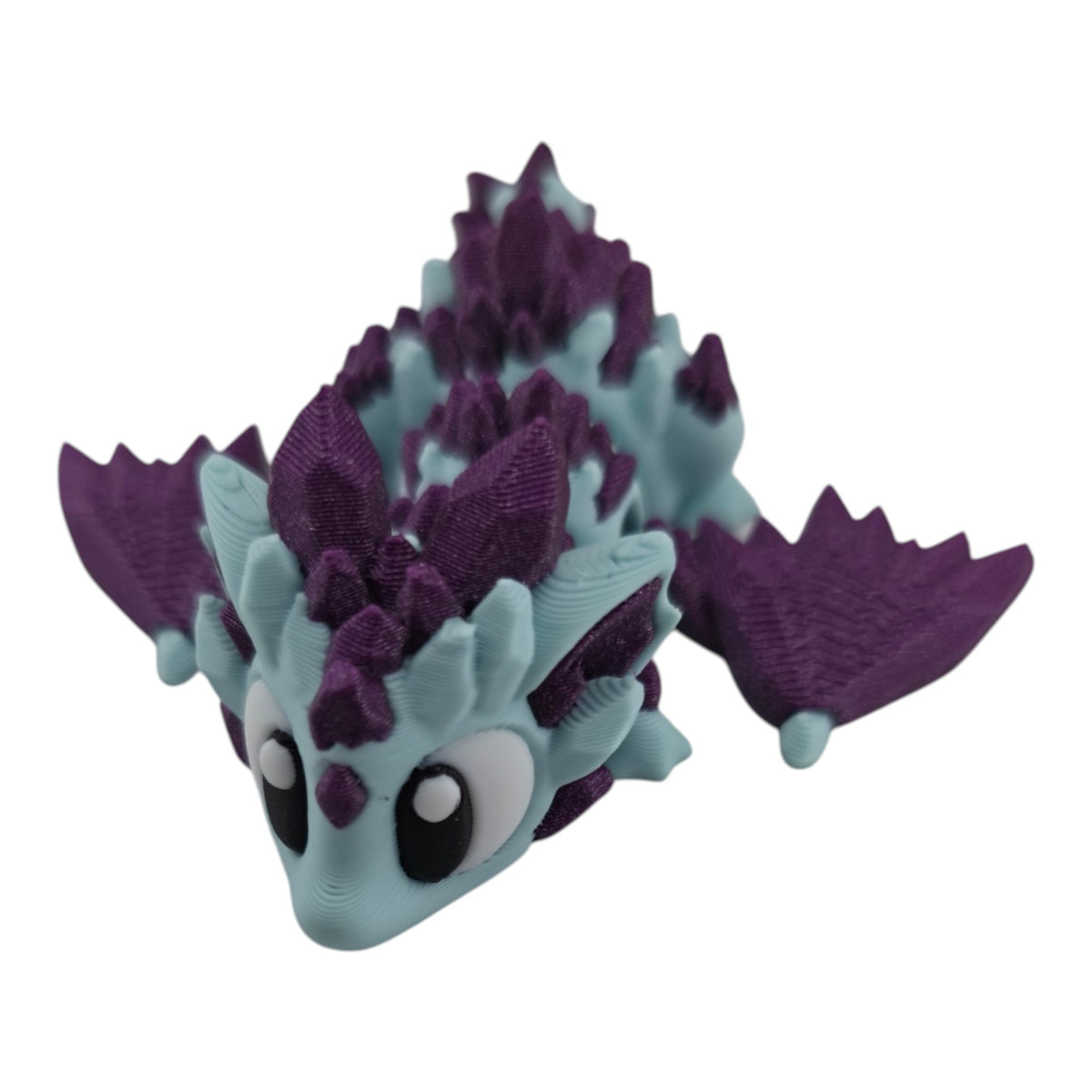 Pastel mint and purple Crystal Mini Dragon by 3DGOB