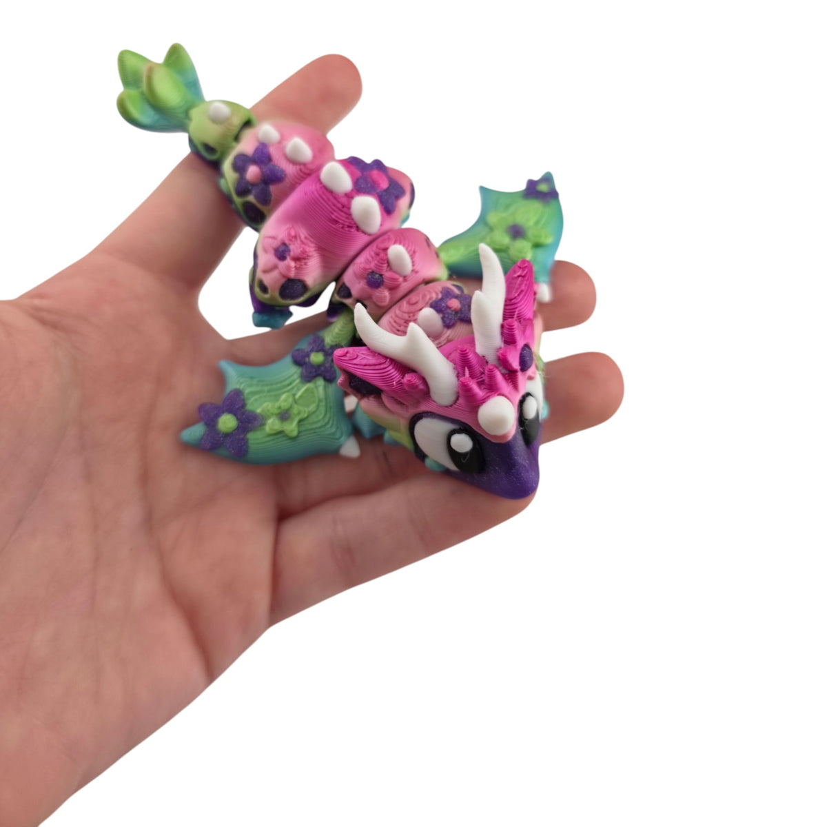 Cherry Blossom Mini Dragon by 3DGOB with sculpted flowers and leafy accents