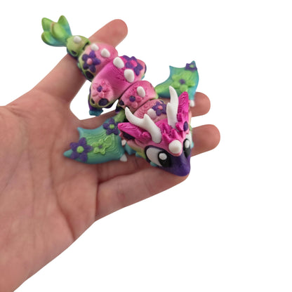 Cherry Blossom Mini Dragon by 3DGOB with sculpted flowers and leafy accents