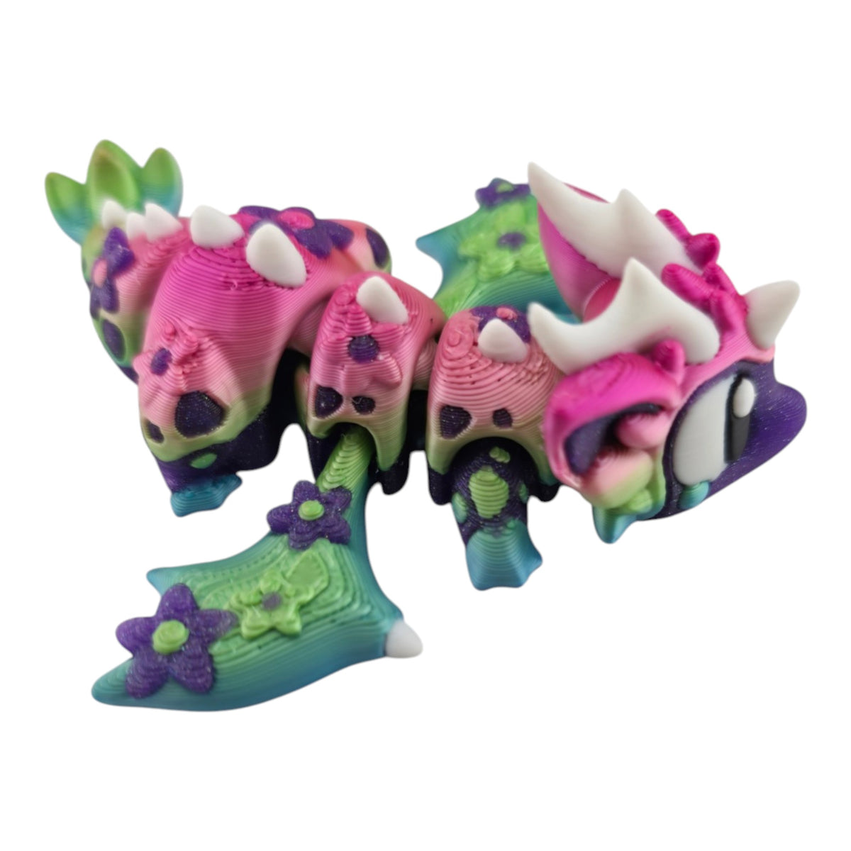 Cherry Blossom Mini Dragon by 3DGOB with sculpted flowers and leafy accents