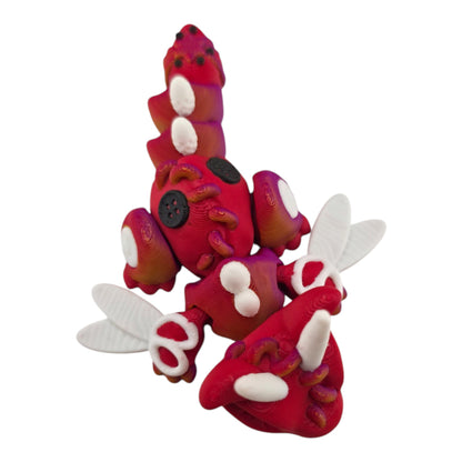 Sewing Kit Dragon - Lite Red and Afterglow - 3D printed collectible