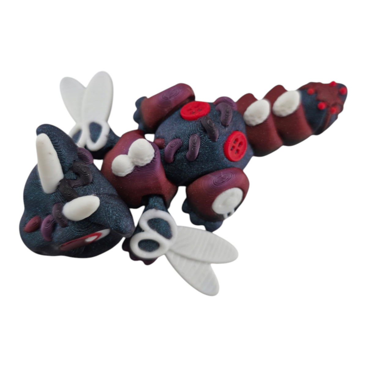 Sewing Kit Dragon - Blue Burnt Titanium and Black Rose - 3D printed collectible
