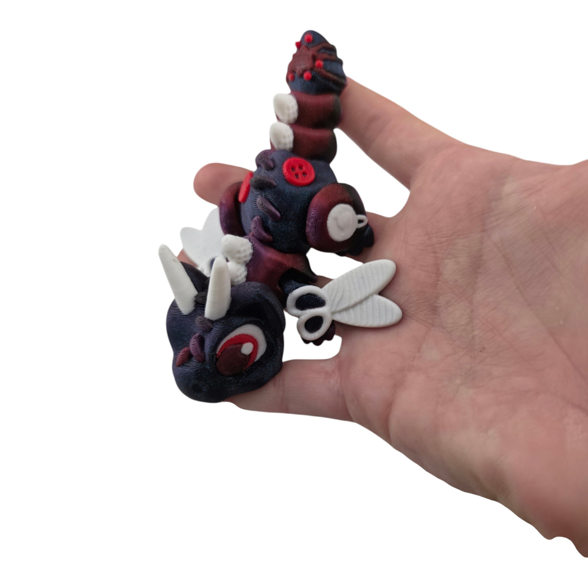 Sewing Kit Dragon - Blue Burnt Titanium and Black Rose - 3D printed collectible