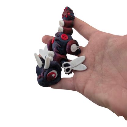 Sewing Kit Dragon - Blue Burnt Titanium and Black Rose - 3D printed collectible