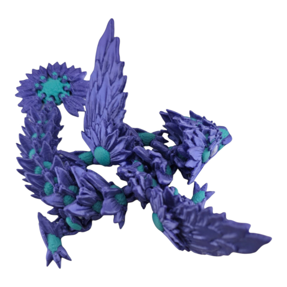 Winged Sunflower Baby Dragon by Cinderwing3D with flower-inspired wing and body details