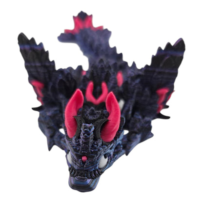 Winged Lunar Baby Dragon by Cinderwing3D with crescent moon accents