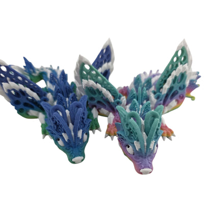 Baby Fae Dragon - GROUP: Rainbow Matte and White - 3D printed collectible
