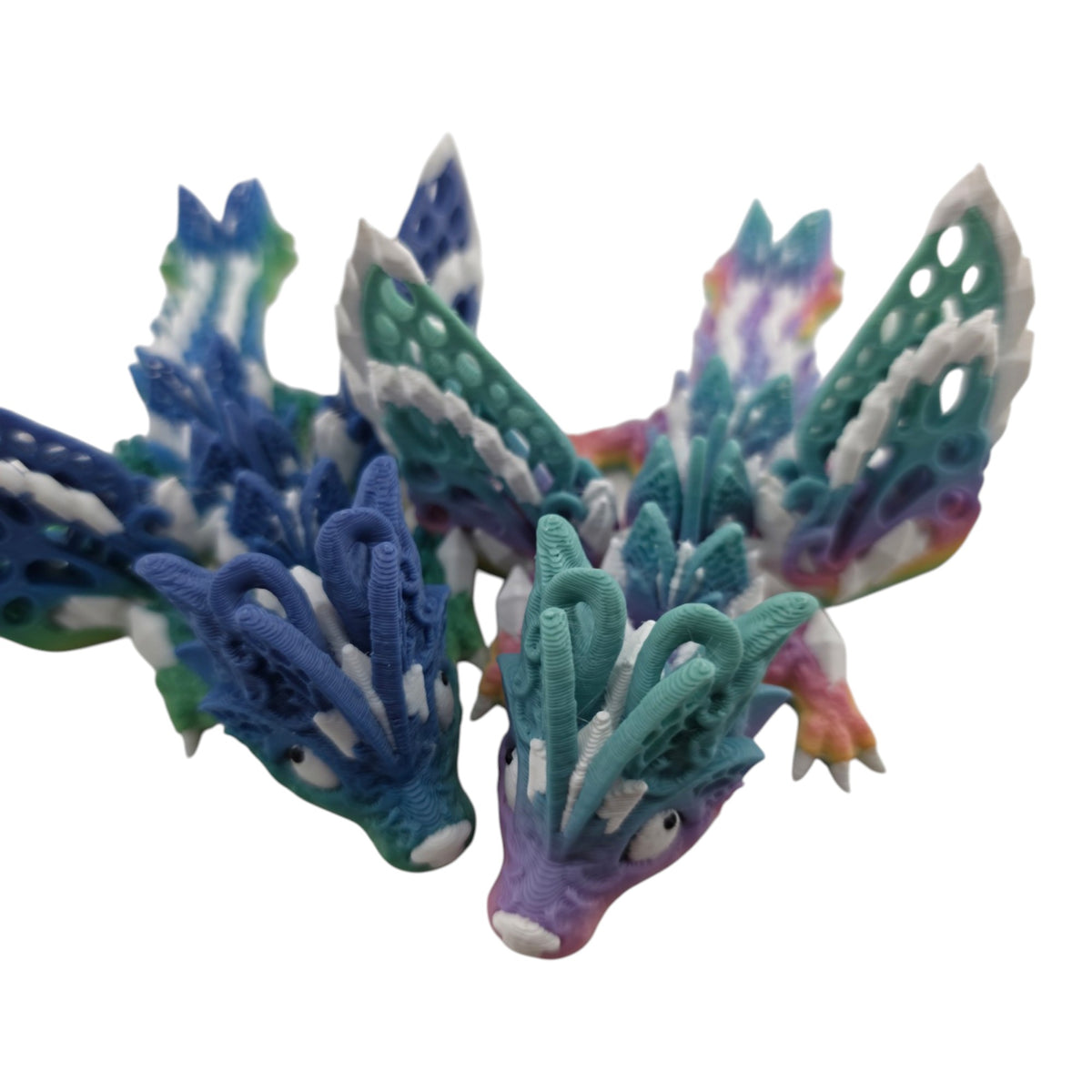 Baby Fae Dragon - GROUP: Rainbow Matte and White - 3D printed collectible