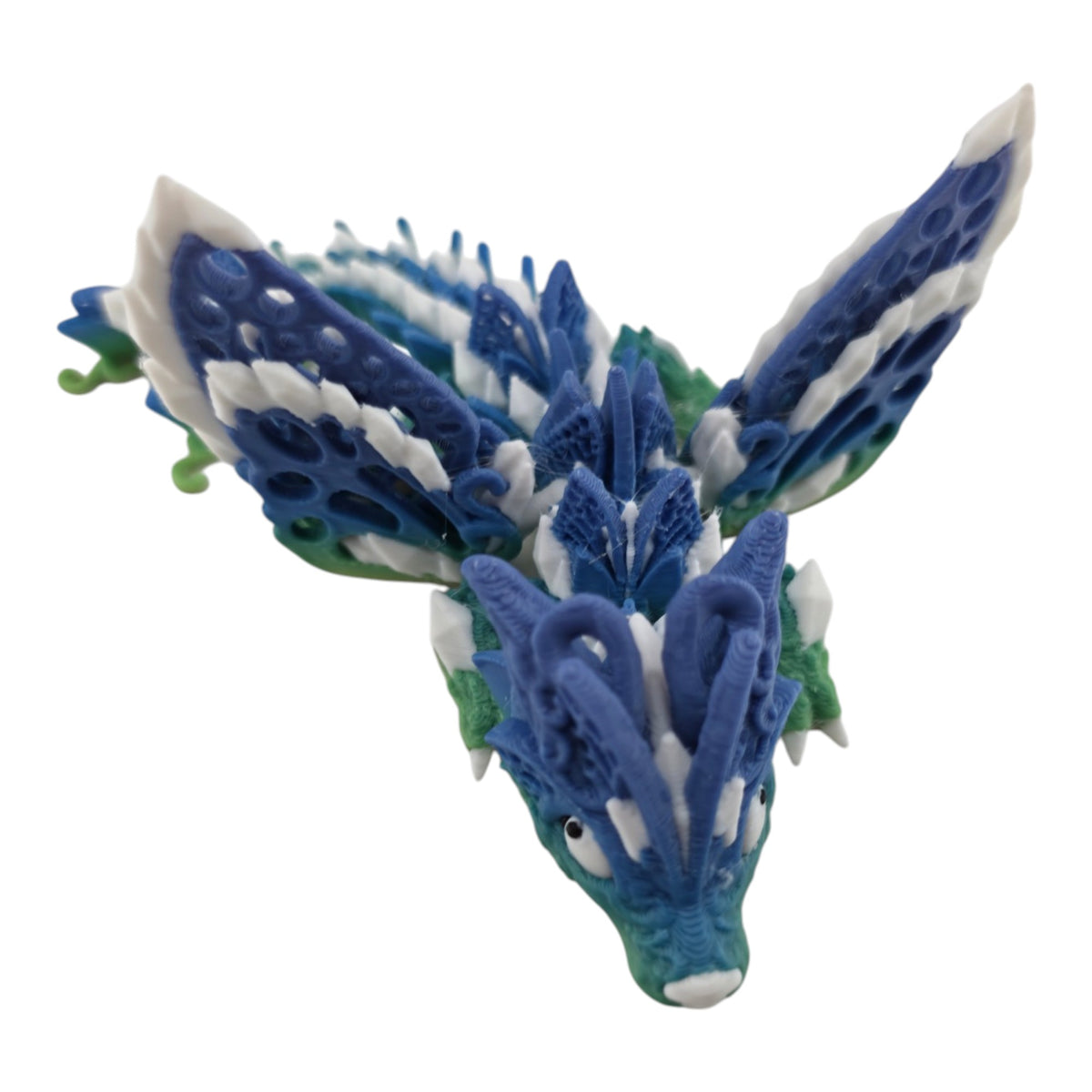 Baby Fae Dragon - Rainbow Matte and White - 3D printed collectible