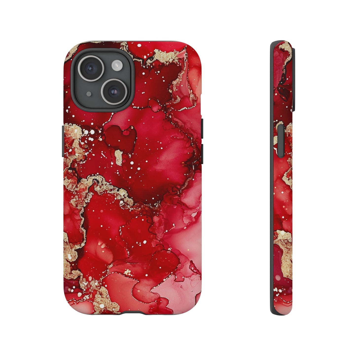 Crimson Gold Swirl iPhone Case