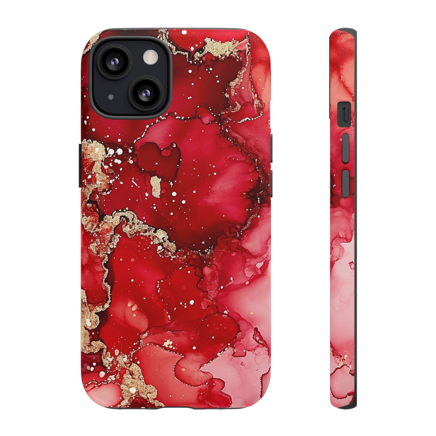 Crimson Gold Swirl iPhone Case