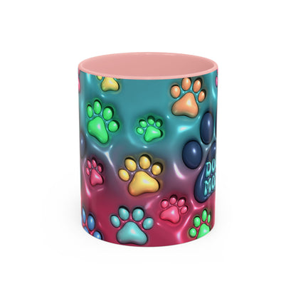 Pet Lover Gift, Pastel Paw Print Mug, Dog Mom Magic Mug