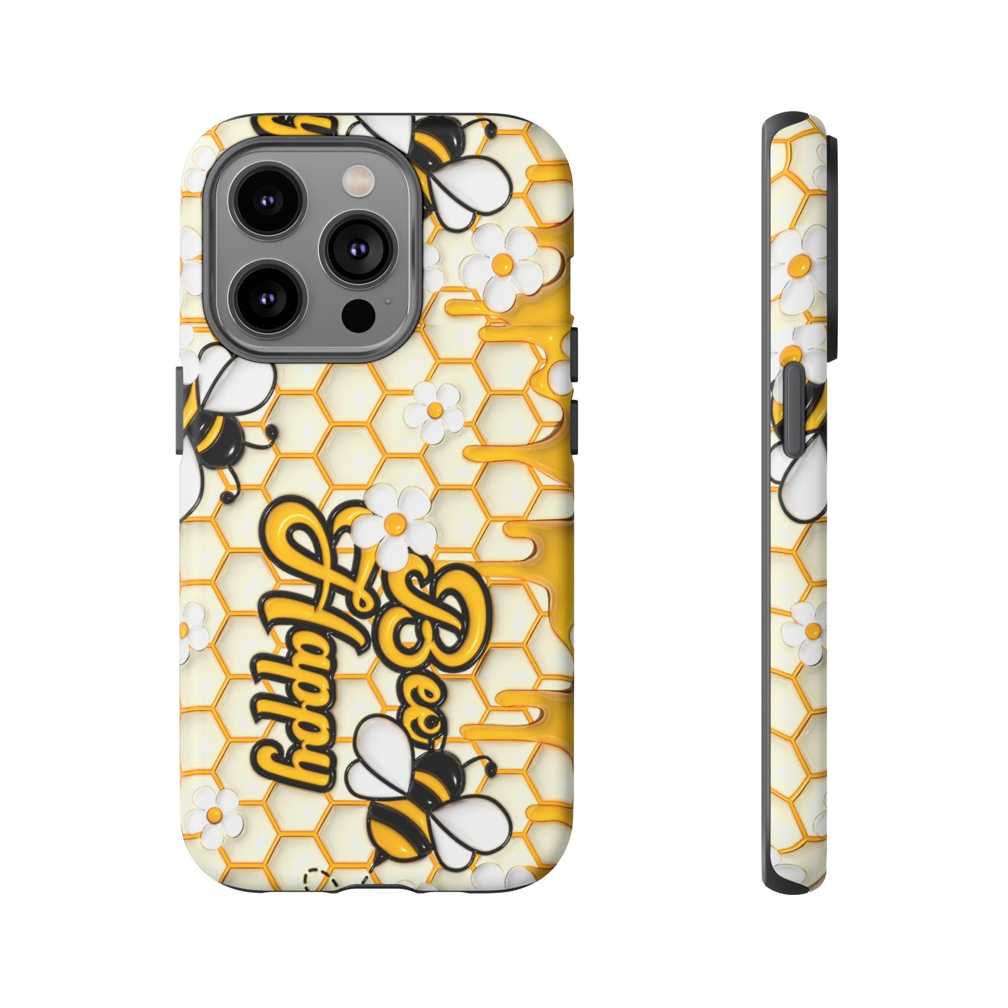 Bee Happy Honeycomb iPhone Case