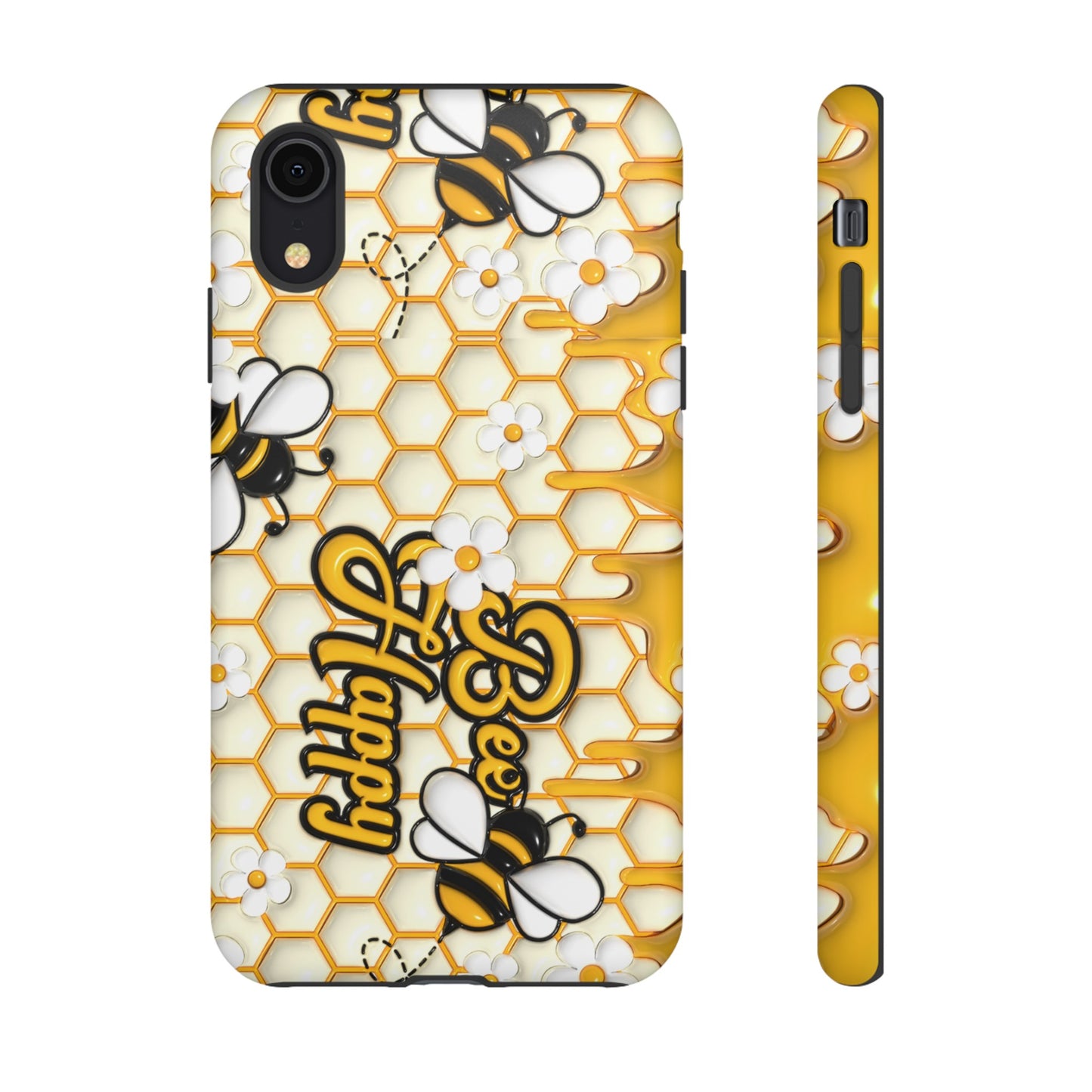 Bee Happy Honeycomb iPhone Case