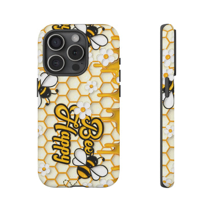 Bee Happy Honeycomb iPhone Case