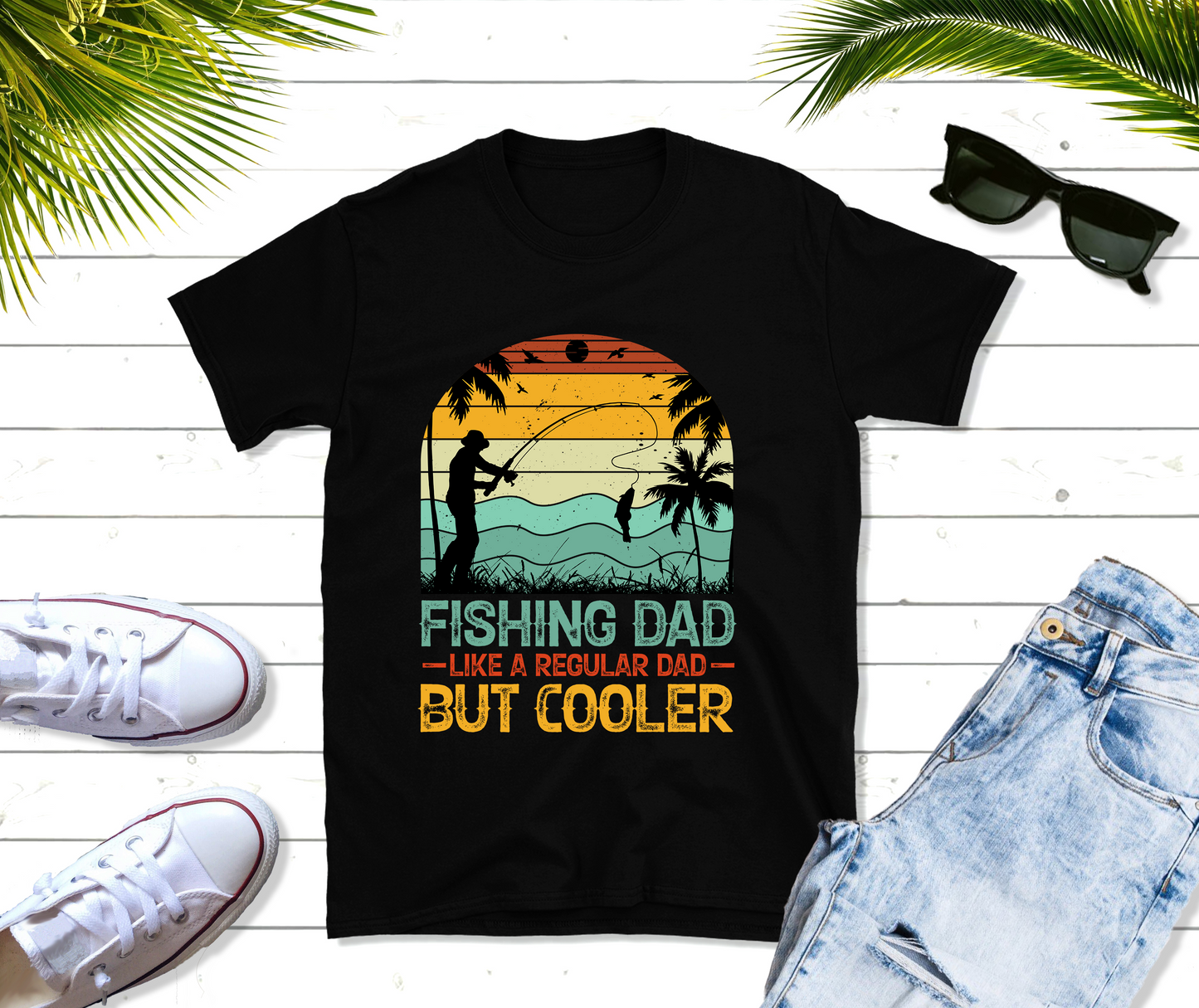 Fishing Dad: Like a Regular Dad, But Cooler T-Shirt | Unisex Fishing Tee | Father's Day Gift