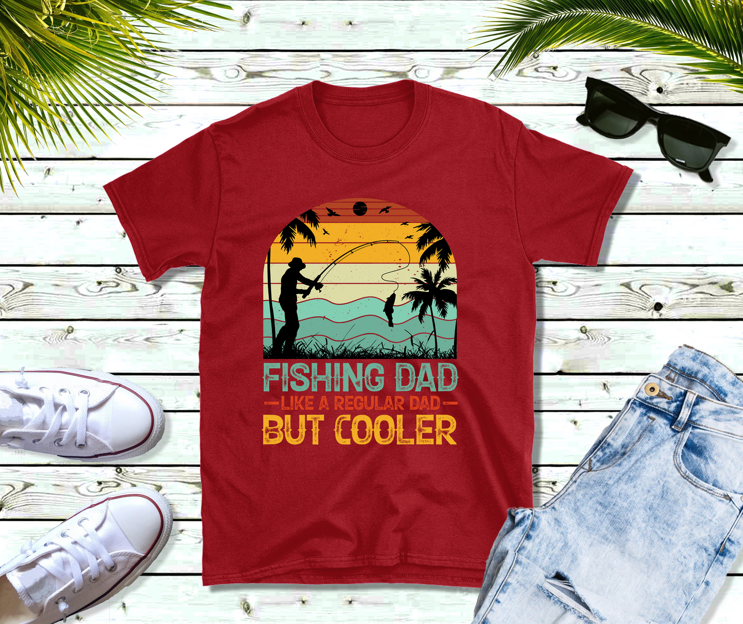 Fishing Dad: Like a Regular Dad, But Cooler T-Shirt | Unisex Fishing Tee | Father's Day Gift