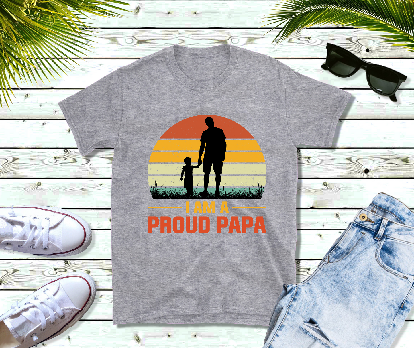 I am a Proud Papa T-Shirt, Fathers Day gift, Gift for Dad, Gift for Papa, Gift for Grandpa, Shirt for Papa, Grandparents Day Gift