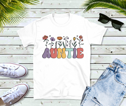 Floral Auntie Shirt , Auntie Shirt, Funny Aunt TShirt, Gift for Aunt, Birthday Gift Aunt, Sister Shirt, Mama Shirt, Cool Auntie Shirt