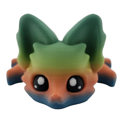 Articulated Cute Flexi Fox 7.5 Inches - 3D Printed Fantasy - Customizable Colors - Authorized Seller - Articulated Desk Buddy
