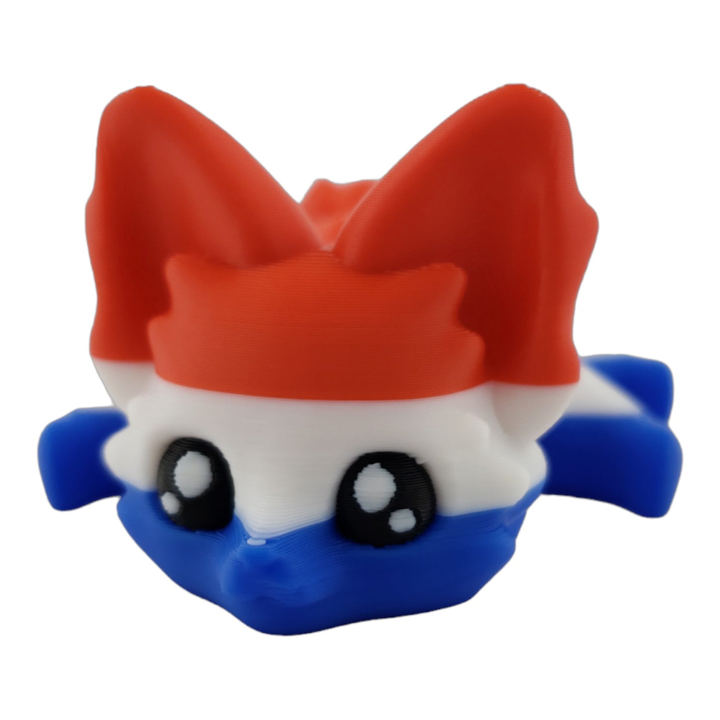 Articulated American Flag Fox - 3D Printed Fantasy  - Articulated Desk Buddy - Patriot 4th Of July - Red, White and Blue - Patriotic