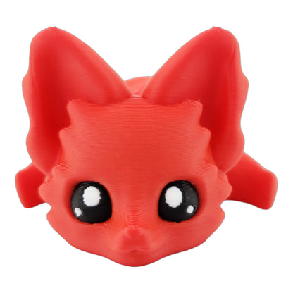 Articulated Cute Flexi Fox 7.5 Inches - 3D Printed Fantasy - Customizable Colors - Authorized Seller - Articulated Desk Buddy
