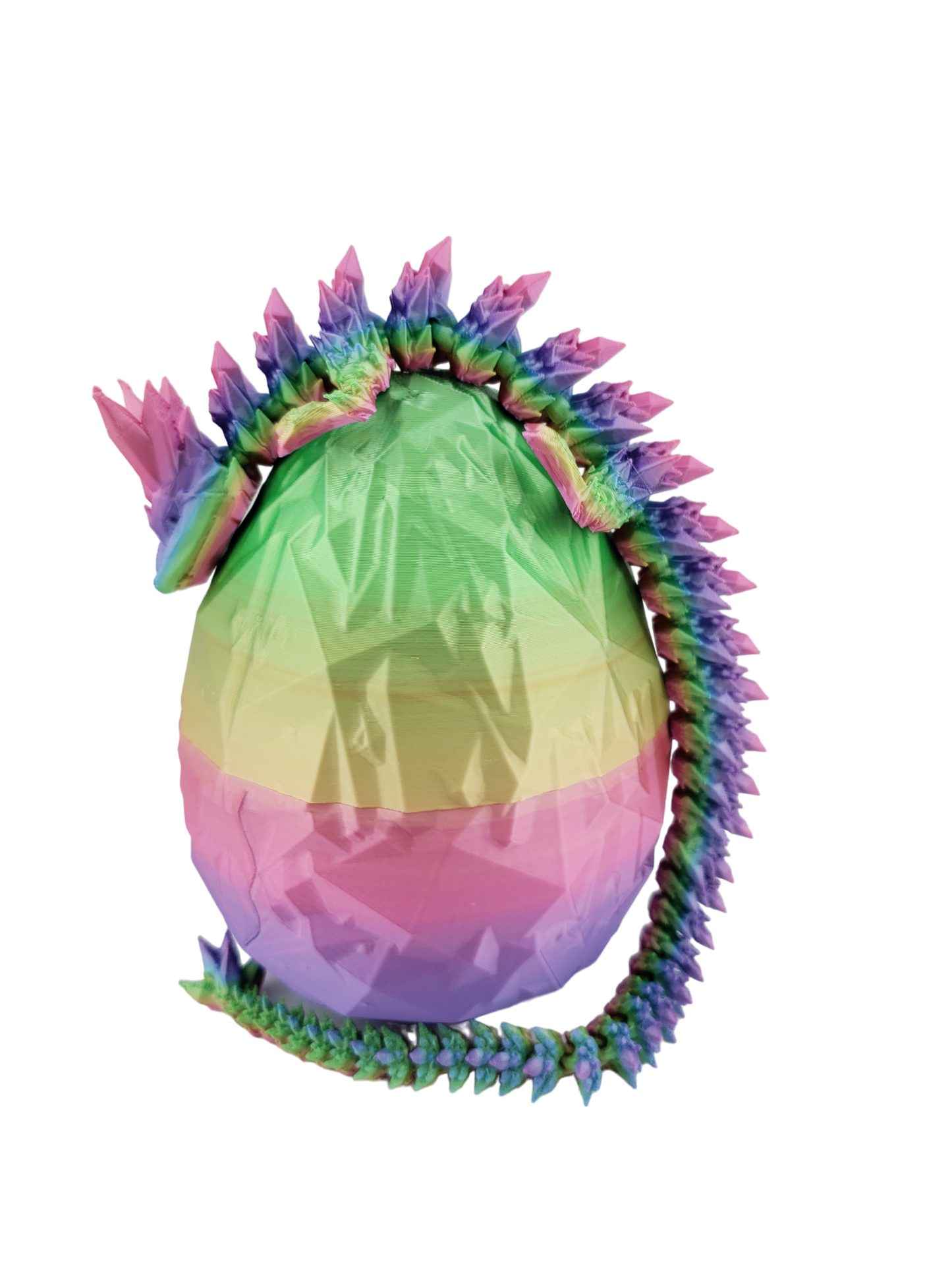 12 Inch Crystal Dragon And Matching Egg! - Articulated - Cinderwing3d - 3D Printed Dragon - Unique Gift