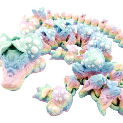 Mushroom Dragon face and mushroom detail