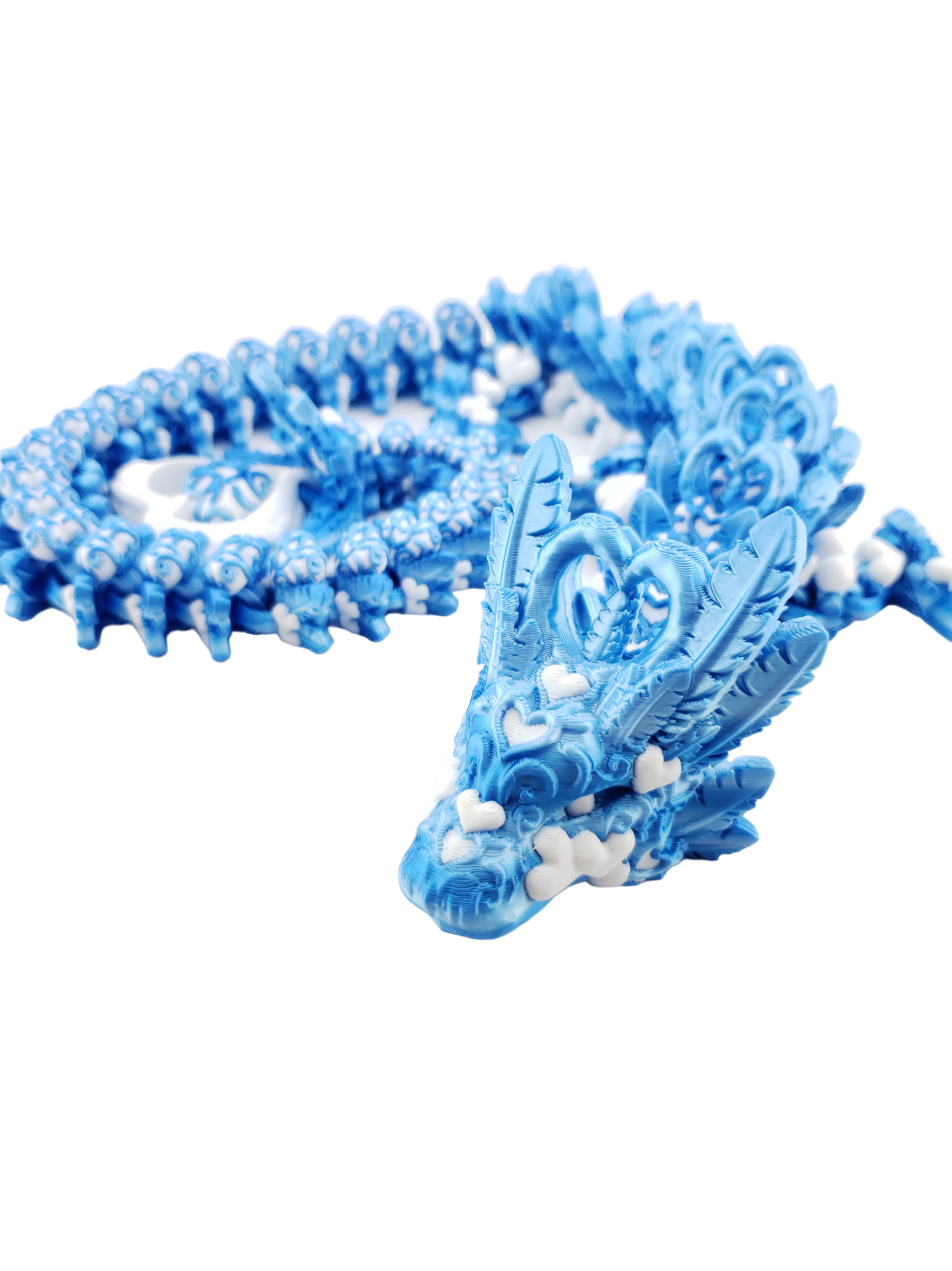 1 Articulated Light Heart Dragon - Adult Full Size - 3D Printed Fantasy Creature - Cinderwing3d