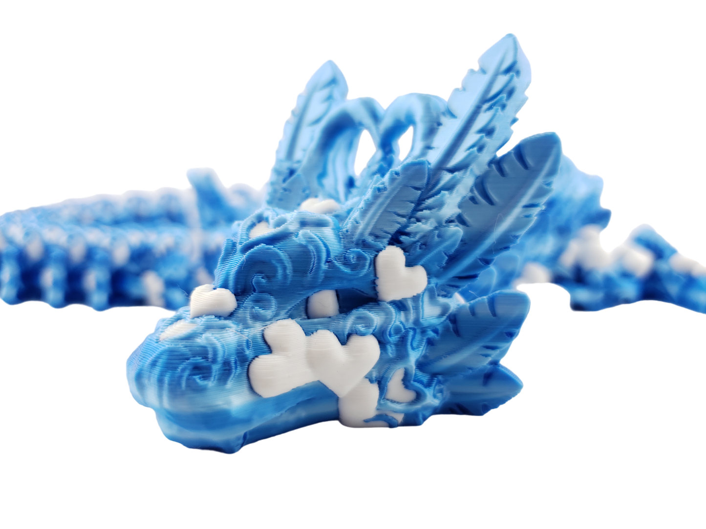 1 Articulated Light Heart Dragon - Adult Full Size - 3D Printed Fantasy Creature - Cinderwing3d