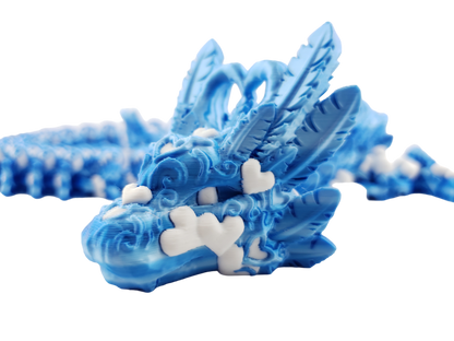 1 Articulated Light Heart Dragon - Adult Full Size - 3D Printed Fantasy Creature - Cinderwing3d