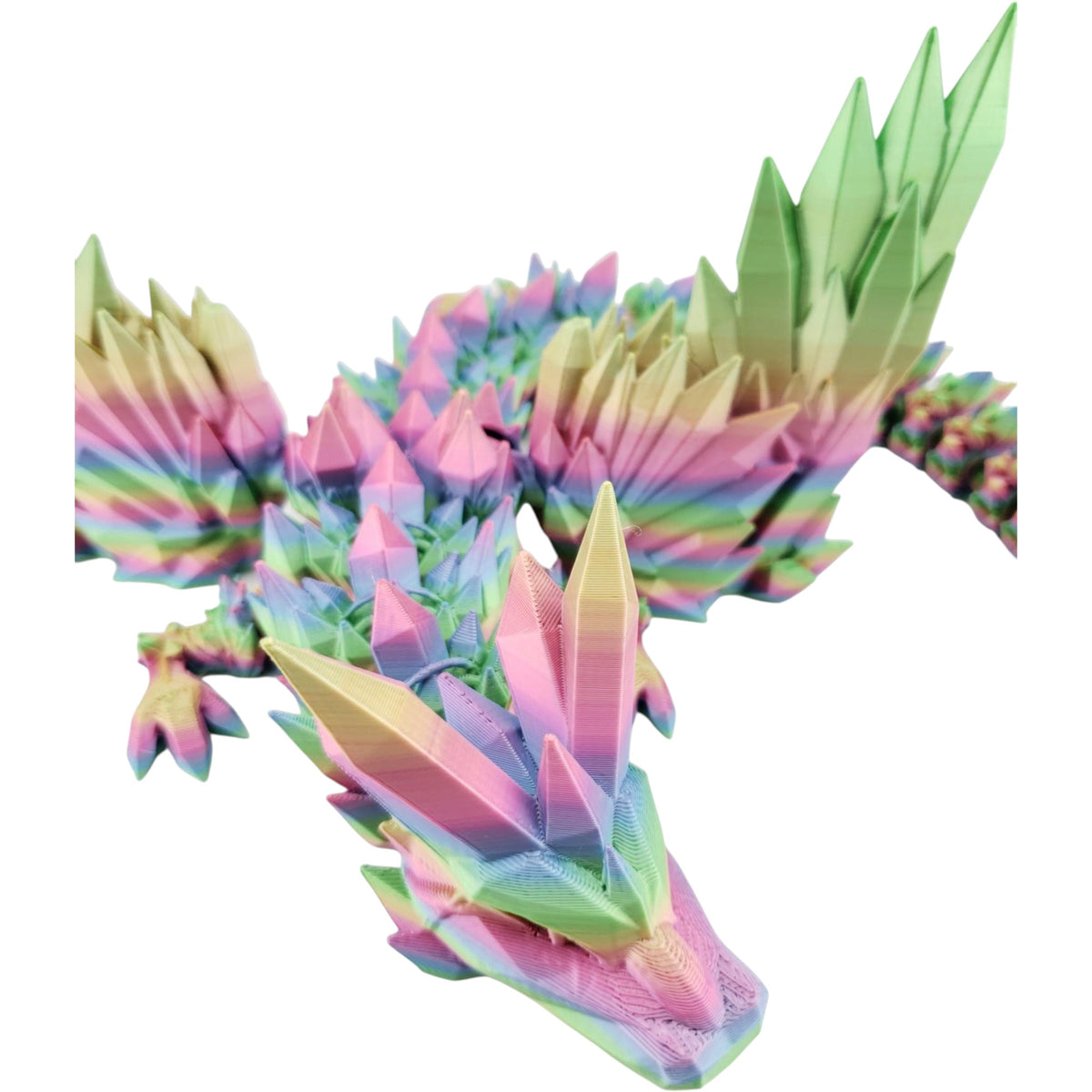 Crystal Wing Dragon face and crystal detail