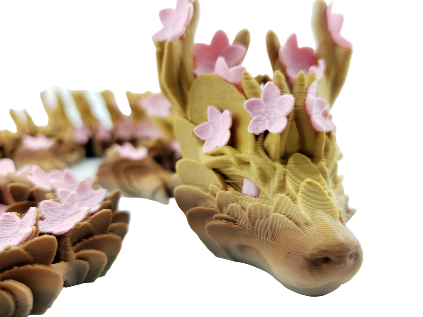 1 Articulated Cherry Blossom Dragon - Adult Full Size - 3D Printed Fantasy Creature - Cinderwing3d